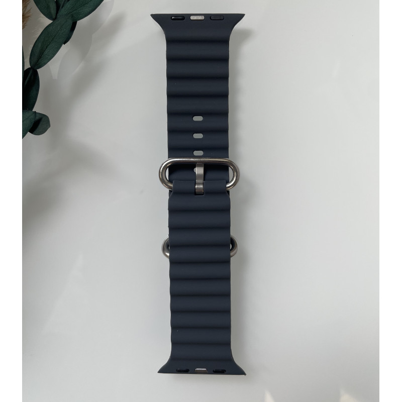 Силіконовий ремінець для Smart Watch Ocean Band 42/44/45/49 (Темно-сірий)