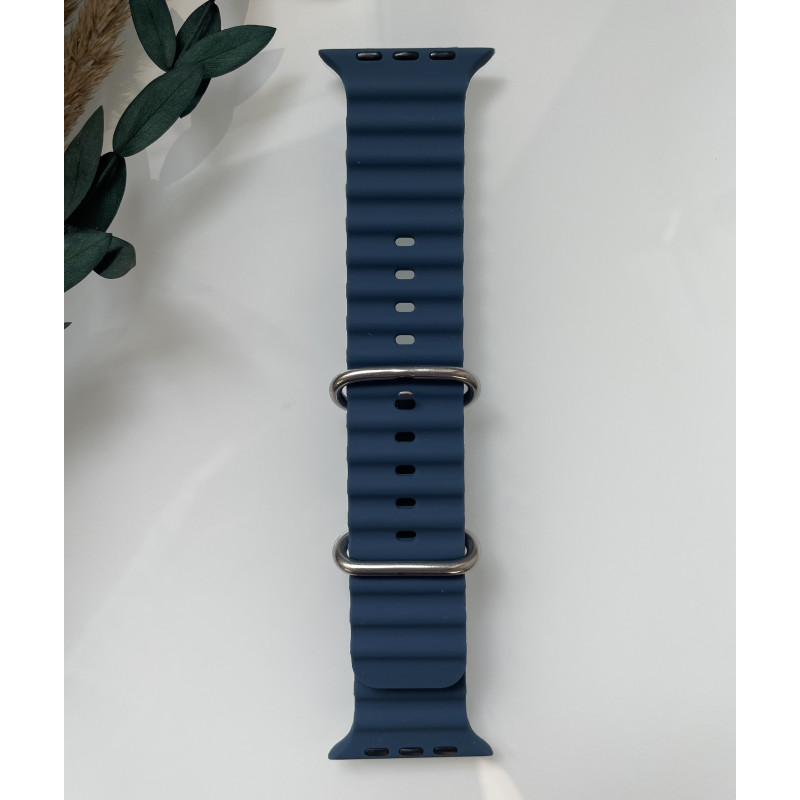 Силіконовий ремінець для Smart Watch Ocean Band 42/44/45/49 (Темно-синій)
