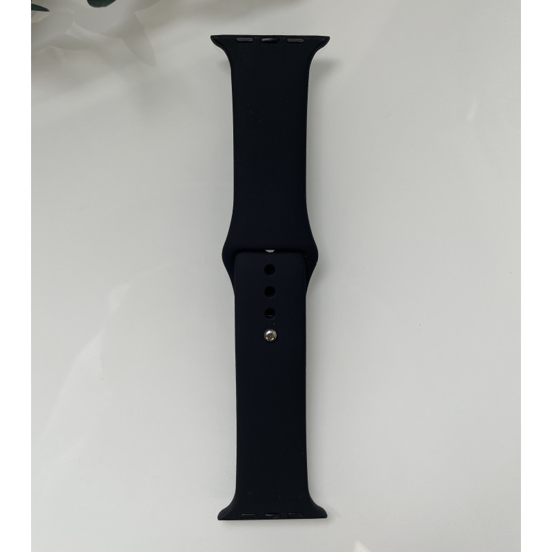 Силиконовый ремешок для умных часов Smart Watch 42/44 (Черный)
