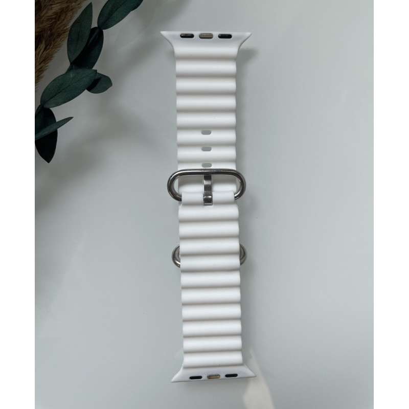 Силіконовий ремінець для Smart Watch Ocean Band 42/44/45/49 (Білий)