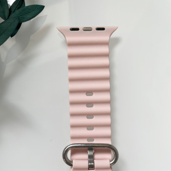 Силіконовий ремінець для Smart Watch Ocean Band 42/44/45/49 (Пудра)