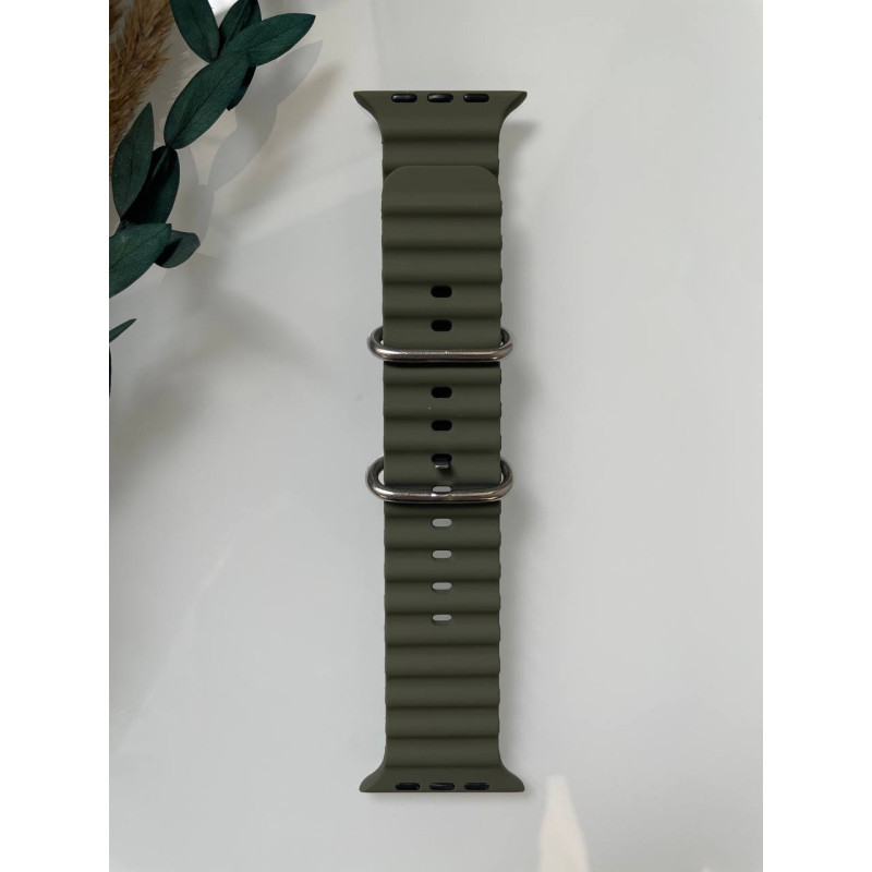 Силіконовий ремінець для Smart Watch Ocean Band 42/44/45/49 (Хакі)