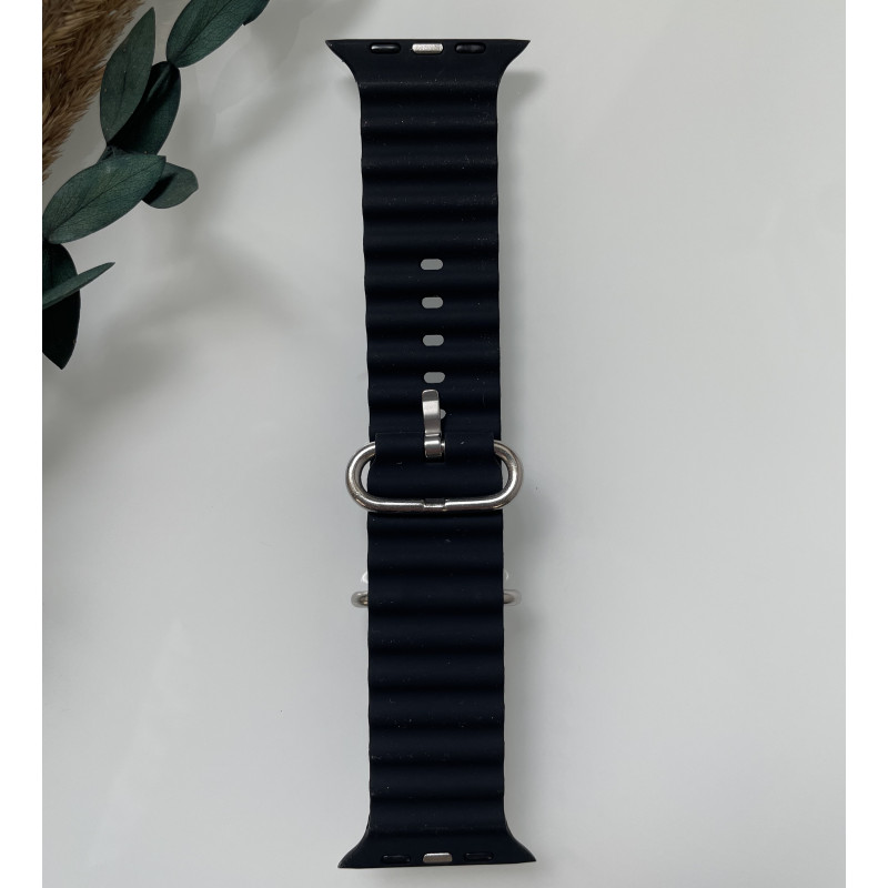 Силіконовий ремінець для Smart Watch Ocean Band 42/44/45/49 (Чорний)