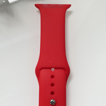 Силиконовый ремешок для умных часов Smart Watch 42/44 (Красный)