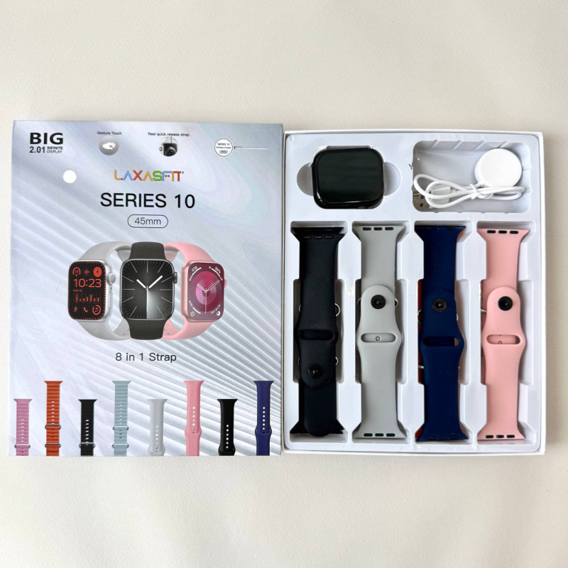 Розумний годинник Smart Watch 10 + 8 ремінців (Сірий) UA