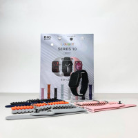 Розумний годинник Smart Watch 10 + 8 ремінців (Чорний) UA