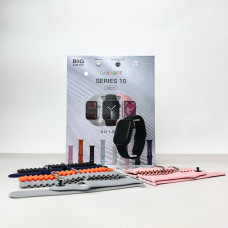 Розумний годинник Smart Watch 10 + 8 ремінців (Чорний) UA