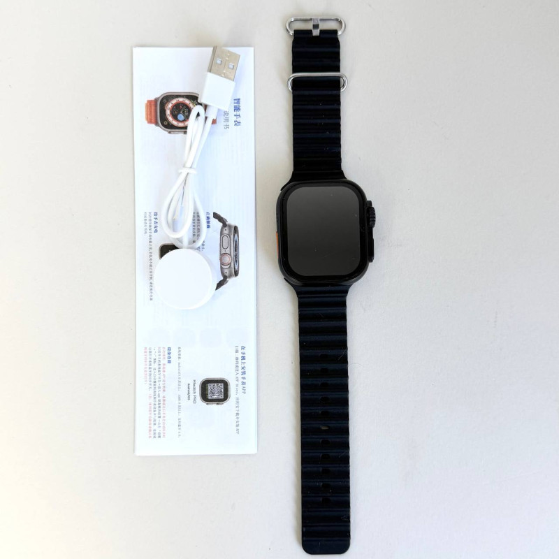 Розумний годинник Smart Ultra T24 + 7 ремінців (Чорний)