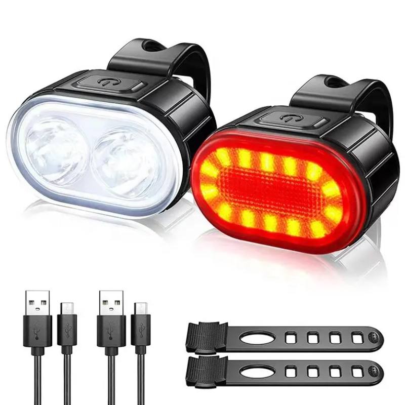 Велофонарь ZH-078 2LED + STOP-14SMD (red) с аккумулятором