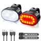 Велофонарь ZH-078 2LED + STOP-14SMD (red) с аккумулятором