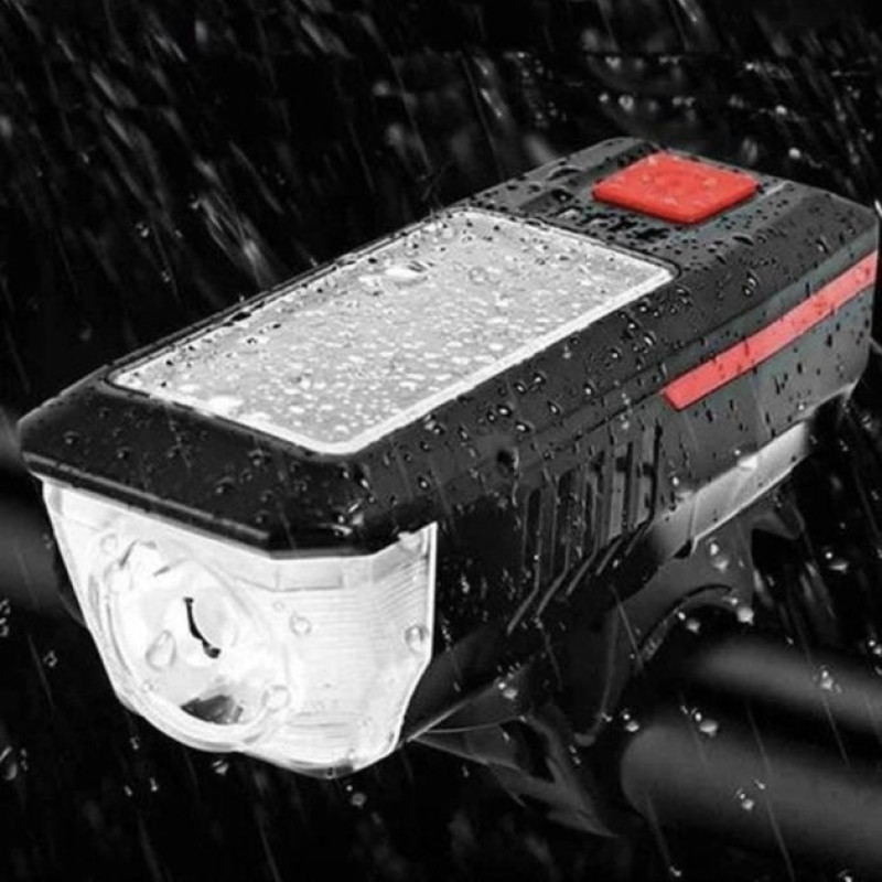 Велоліхтар із сигналом LY-17 XPE з сонячною батареєю
