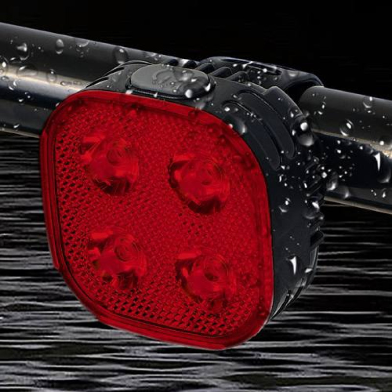 Велоліхтар STOP (red) FY-328-4LED з акумулятором