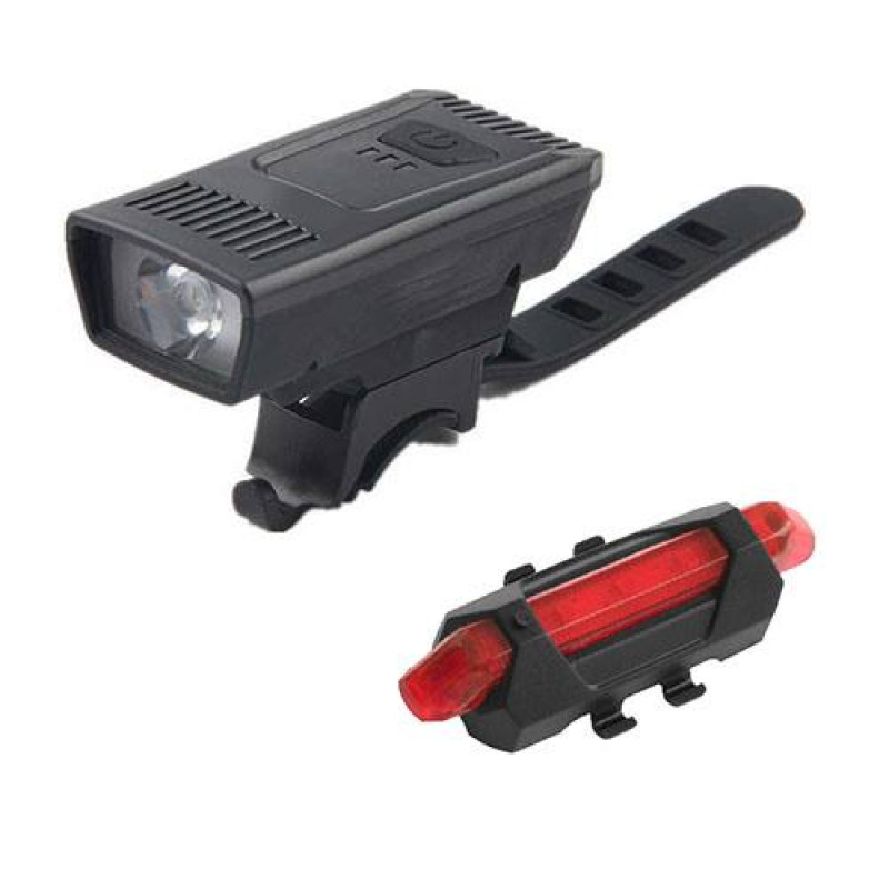 Велоліхтар 1803-1 XPE + STOP-5LED (red) з акумулятором