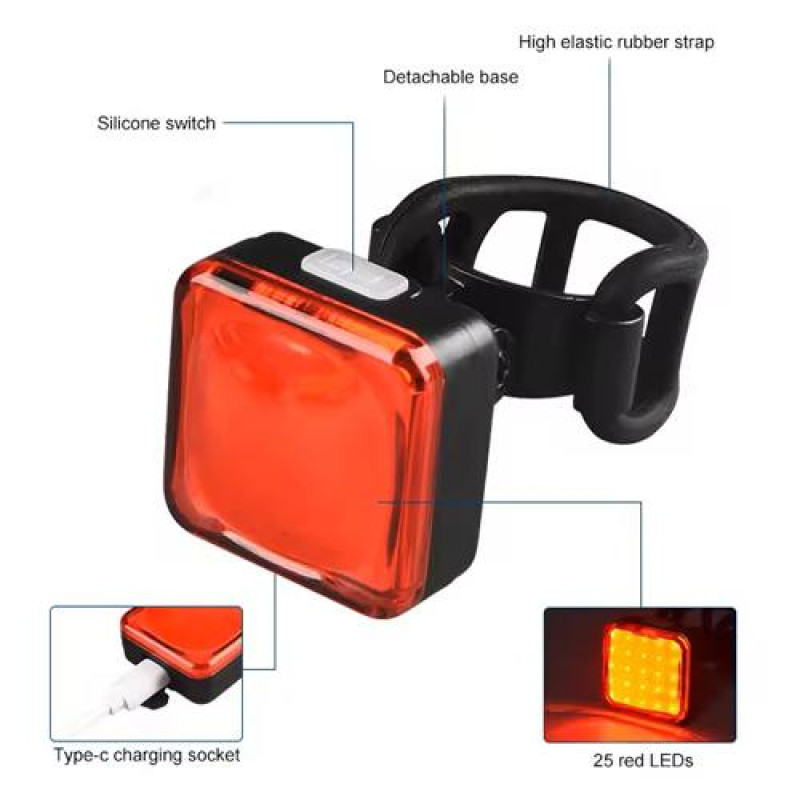 Велоліхтар MY-2107 25LED (red) з акумулятором